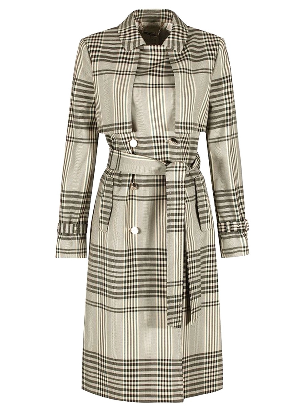 Ted Baker “Buckle Cuff” Check Trench Coat